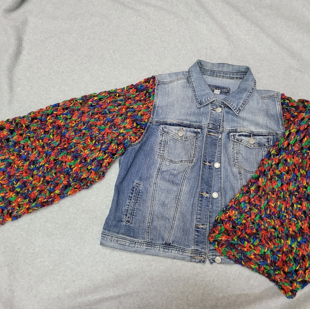 Upcycled Jean Jacket size 1